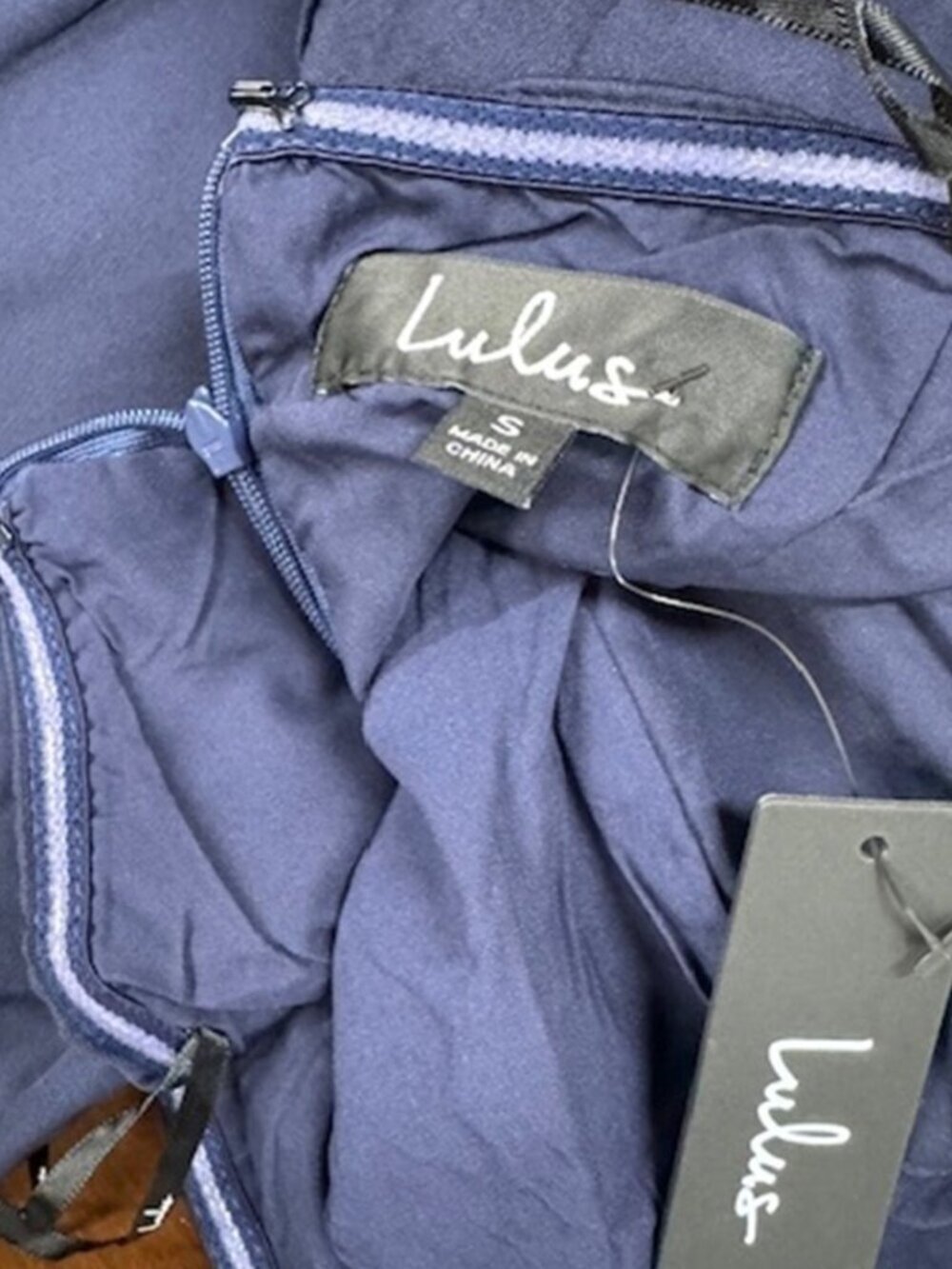 Lulus A-List Babe Navy Blue Strapless Bodycon Mini Dress NWT - Picture 8 of 10